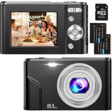 Digital Baby Camera 1080P 48MP with 32GB SD Card Black Cameras & Drones - Tophatter Daily Deals