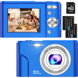 Digital Baby Camera 1080P 48MP with 32GB SD Card Blue Cameras & Drones - Tophatter Daily Deals