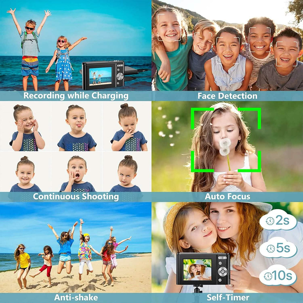 Digital Baby Camera 1080P 48MP with 32GB SD Card Cameras & Drones - Tophatter Daily Deals