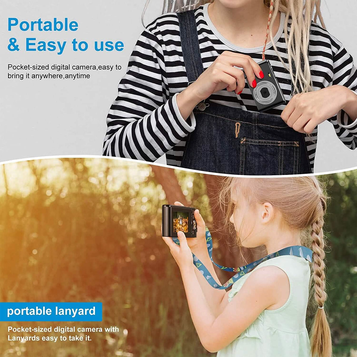 Digital Baby Camera 1080P 48MP with 32GB SD Card Cameras & Drones - Tophatter Daily Deals