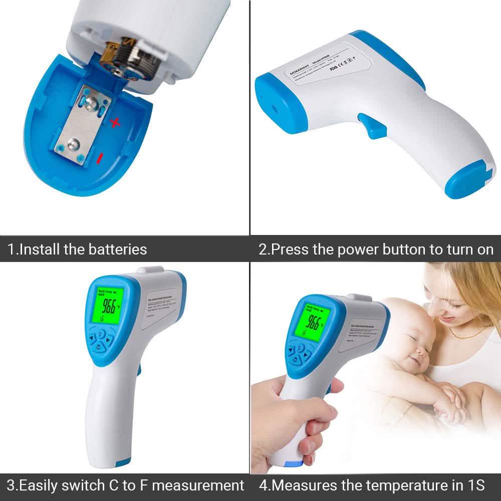 Digital Infrared Forehead Thermometer BZ-R6 Face Masks & PPE - Tophatter Daily Deals
