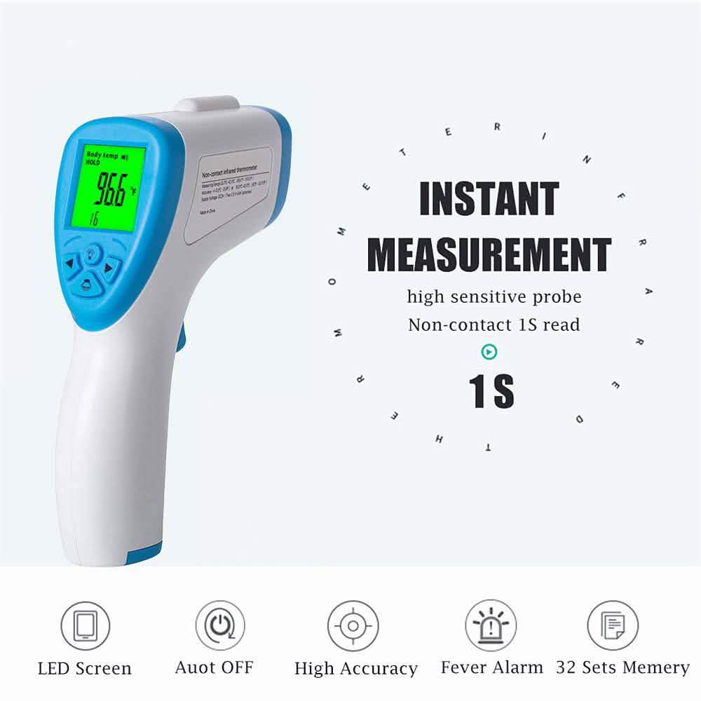 Digital Infrared Forehead Thermometer BZ-R6 Face Masks & PPE - Tophatter Daily Deals