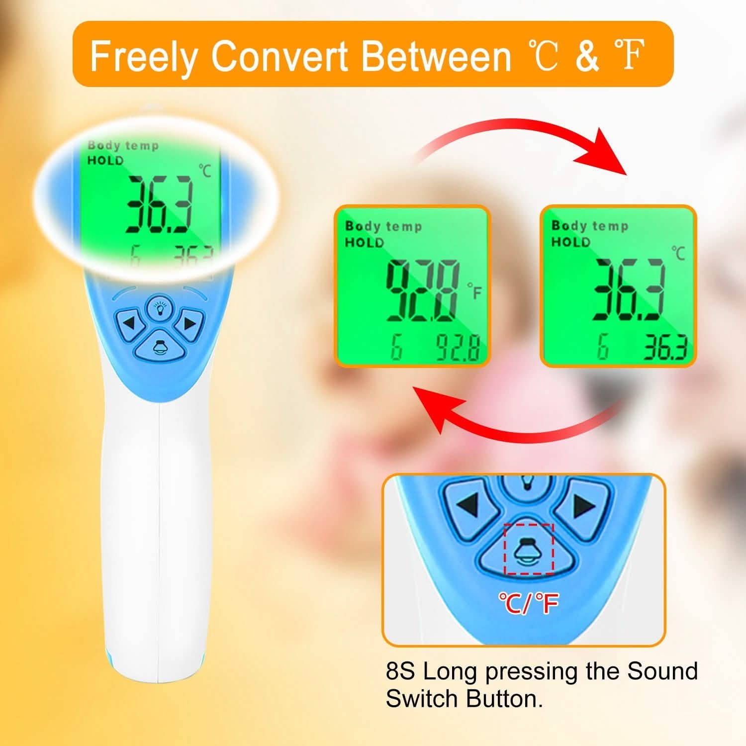 Digital Infrared Non-Contact Thermometer Face Masks & PPE - Tophatter Daily Deals
