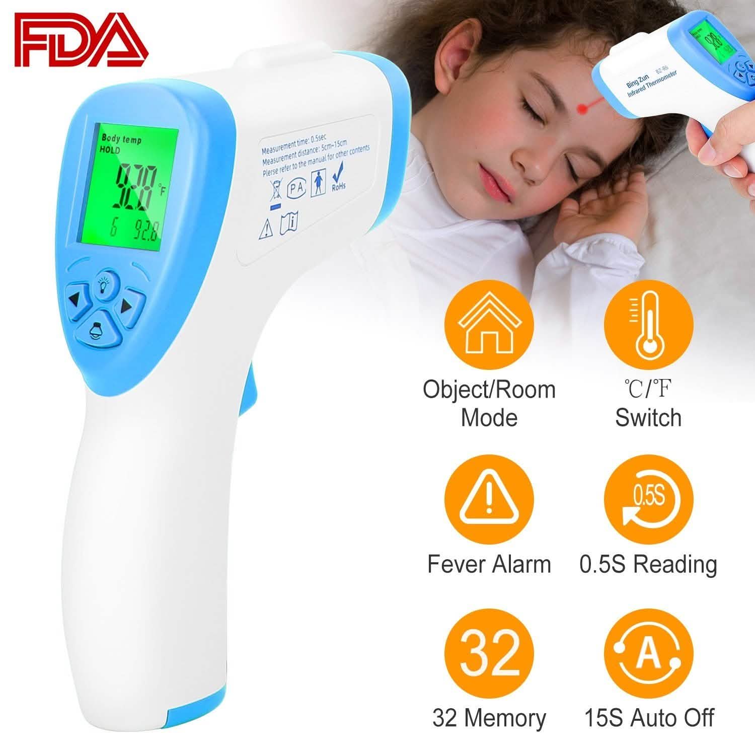 Digital Infrared Non-Contact Thermometer Face Masks & PPE - Tophatter Daily Deals
