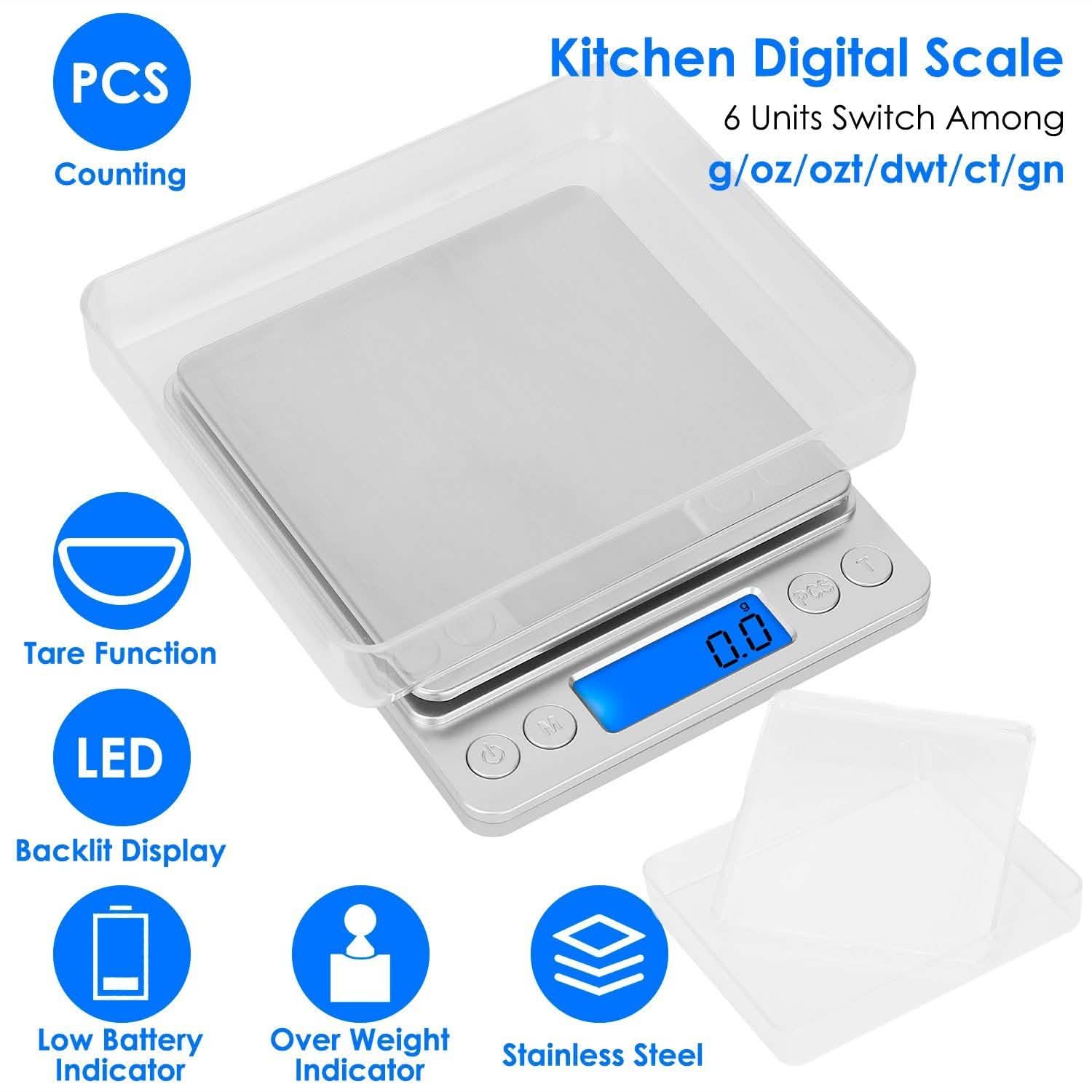 Digital Kitchen Scale with Dual Trays Kitchen Tools & Gadgets - Tophatter Daily Deals
