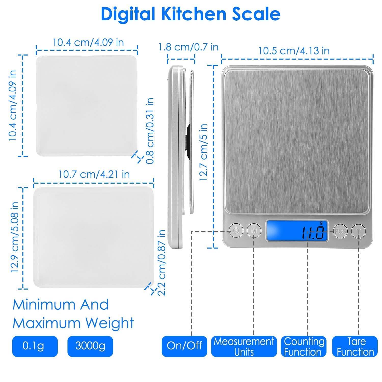 Digital Kitchen Scale with Dual Trays Kitchen Tools & Gadgets - Tophatter Daily Deals