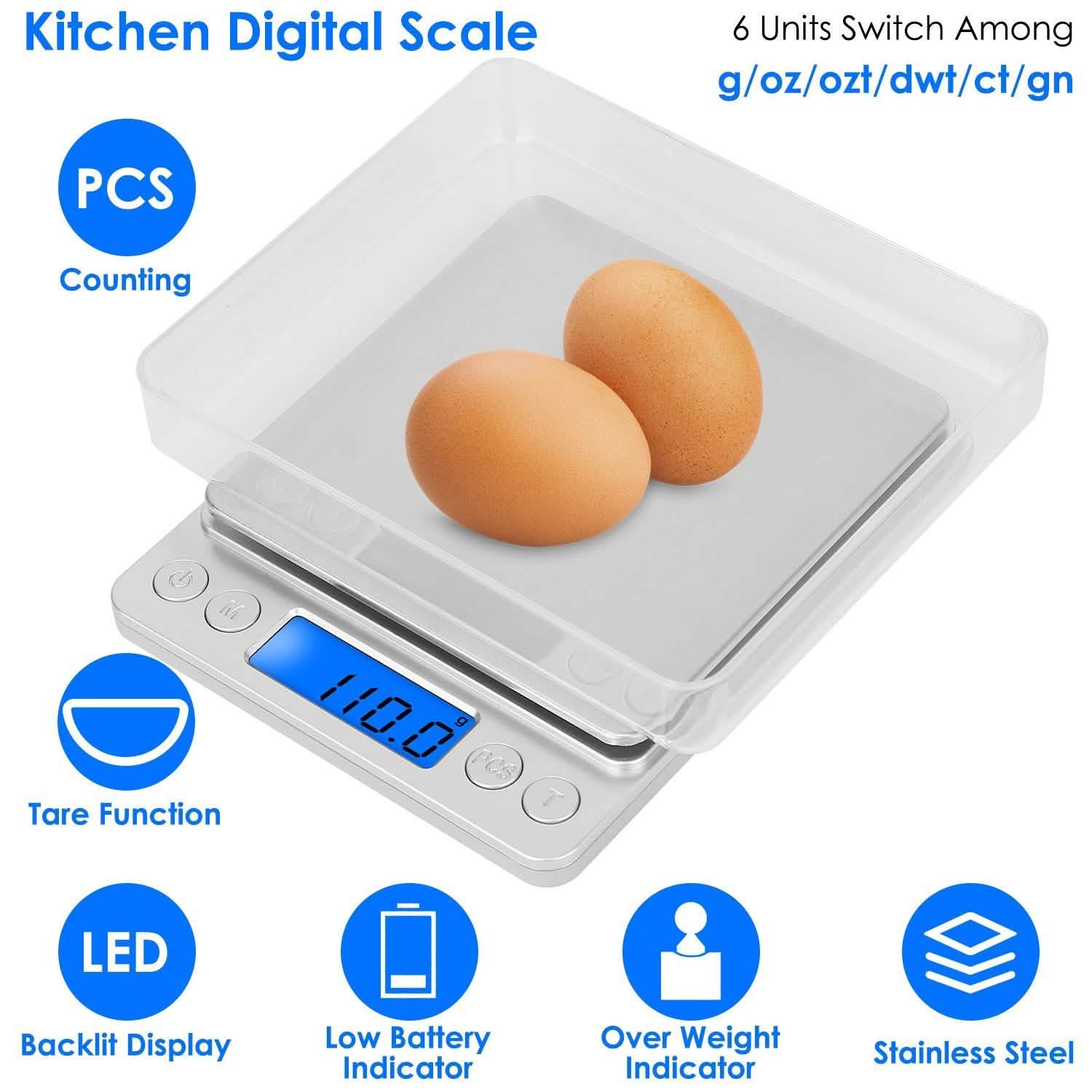 Digital Kitchen Scale with Dual Trays Kitchen Tools & Gadgets - Tophatter Daily Deals