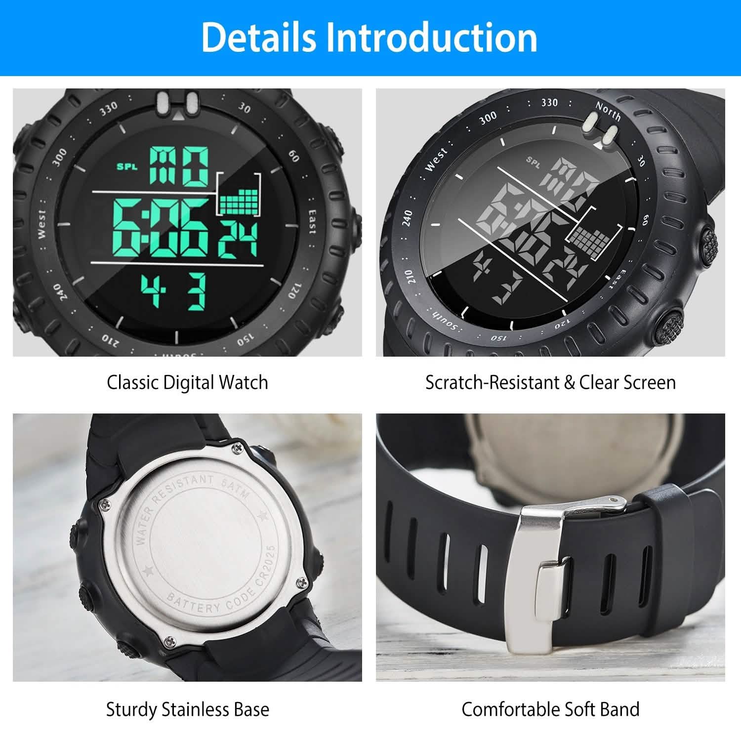 Digital Men's Sports Military Tactical Wrist Watch Watches - Tophatter Daily Deals