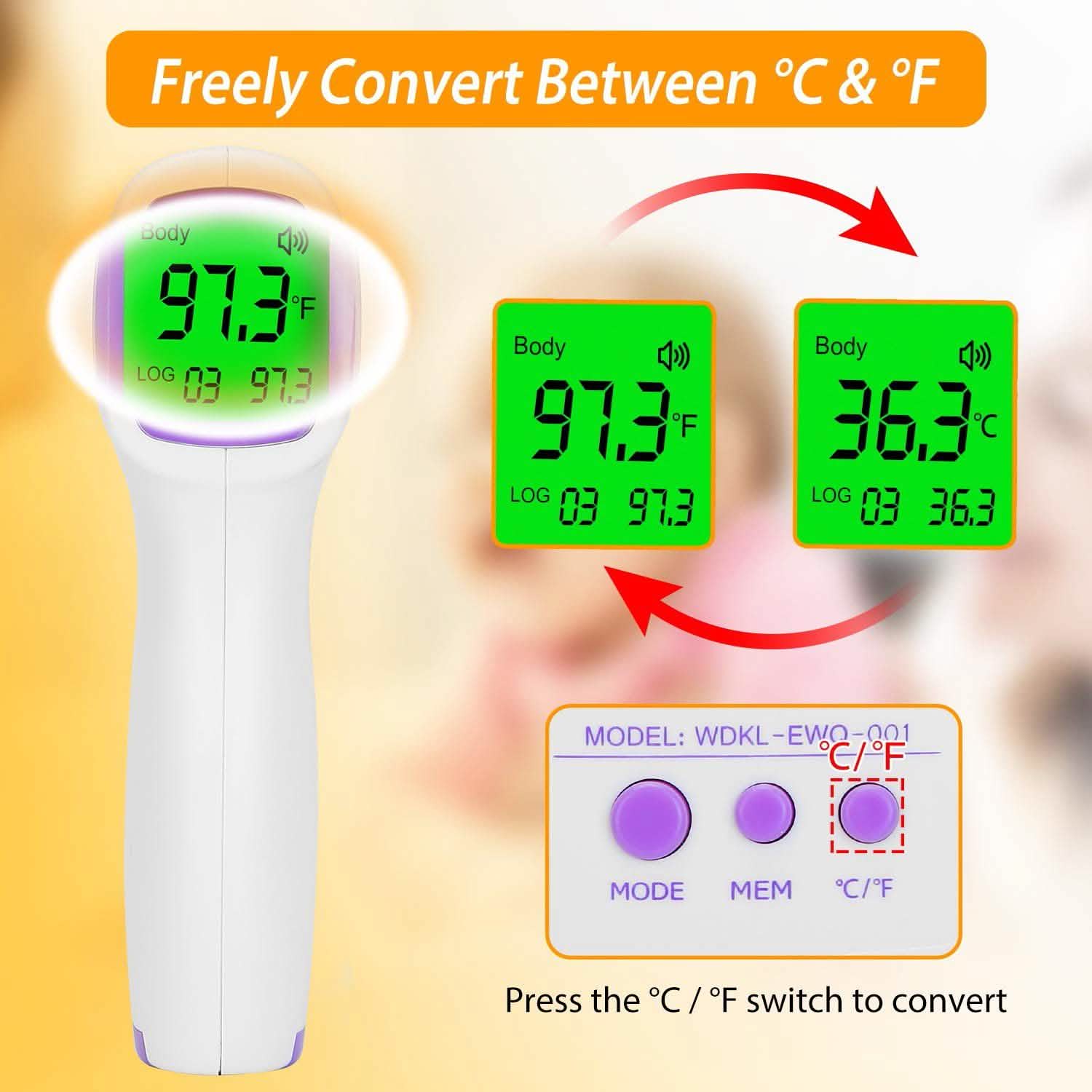 Digital Non-contact Infrared Thermometer Face Masks & PPE - Tophatter Daily Deals
