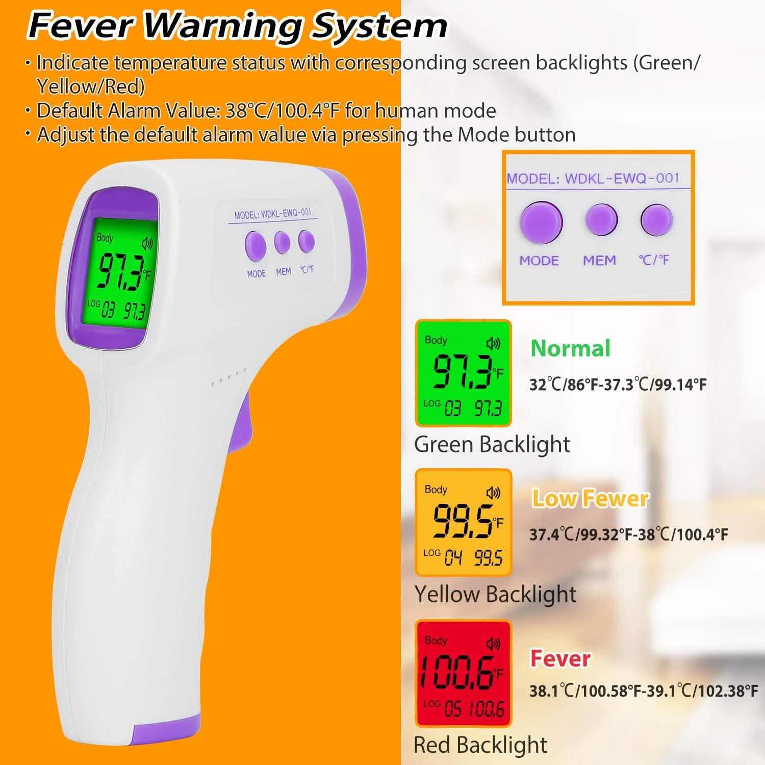 Digital Non-contact Infrared Thermometer Face Masks & PPE - Tophatter Daily Deals