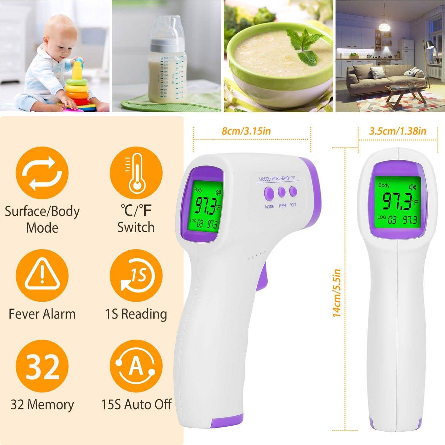 Digital Non-contact Infrared Thermometer Face Masks & PPE - Tophatter Daily Deals