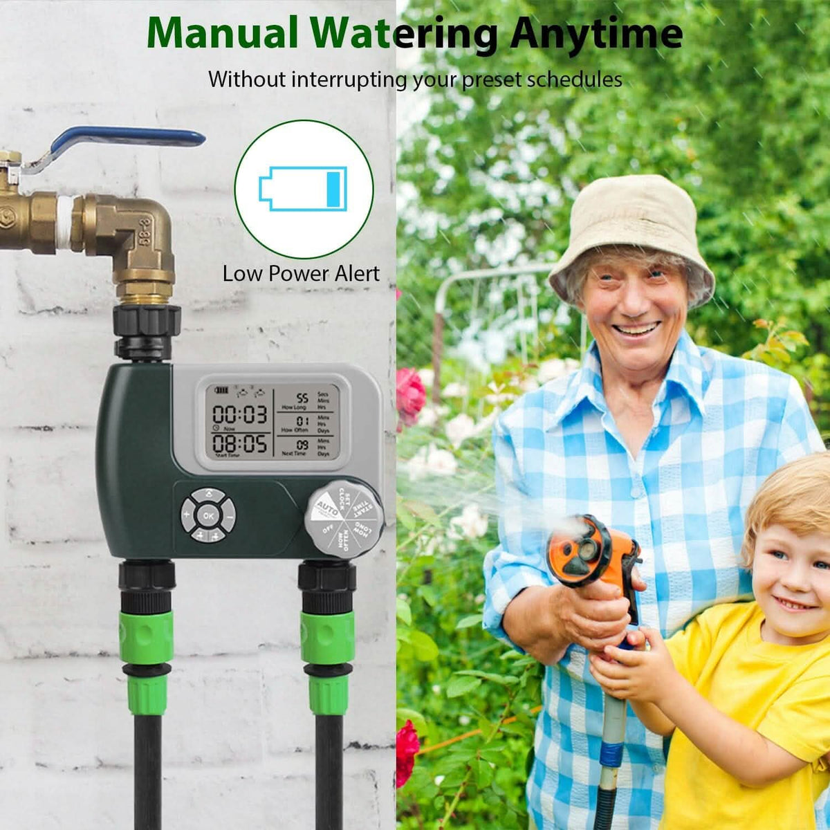 Digital Programmable Sprinkler Timer with 2 Outlet Zones Garden & Patio - Tophatter Daily Deals