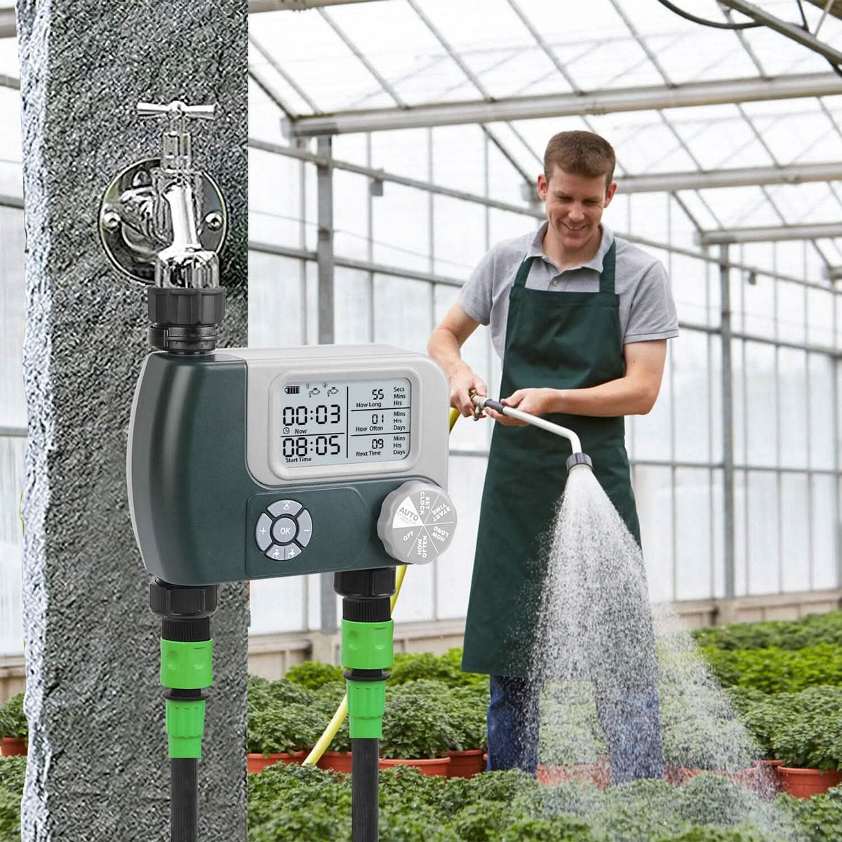 Digital Programmable Sprinkler Timer with 2 Outlet Zones Garden & Patio - Tophatter Daily Deals