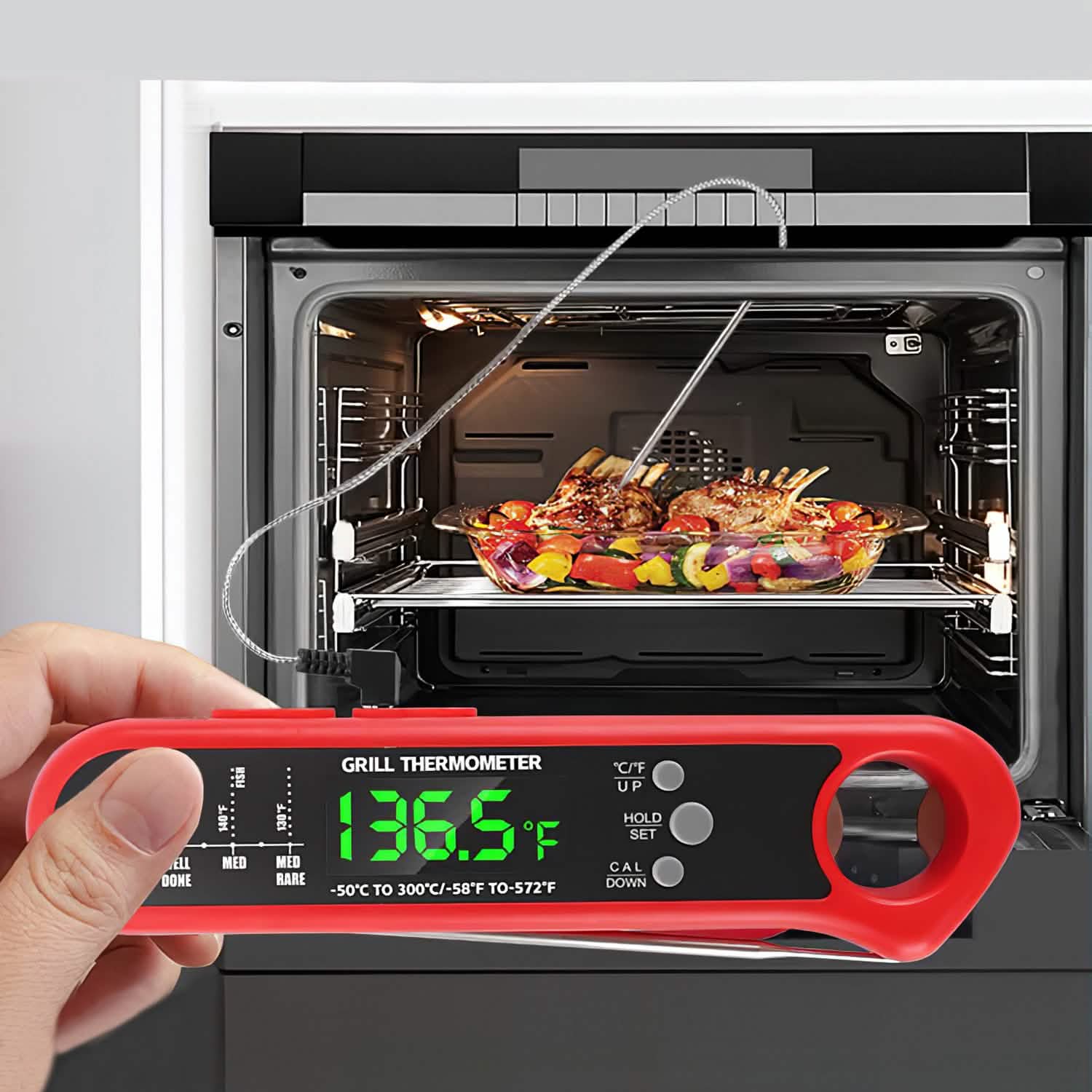 Digital Thermometer BBQ Meat Food Cooking Temperature Tester Kitchen Tools & Gadgets - Tophatter Daily Deals