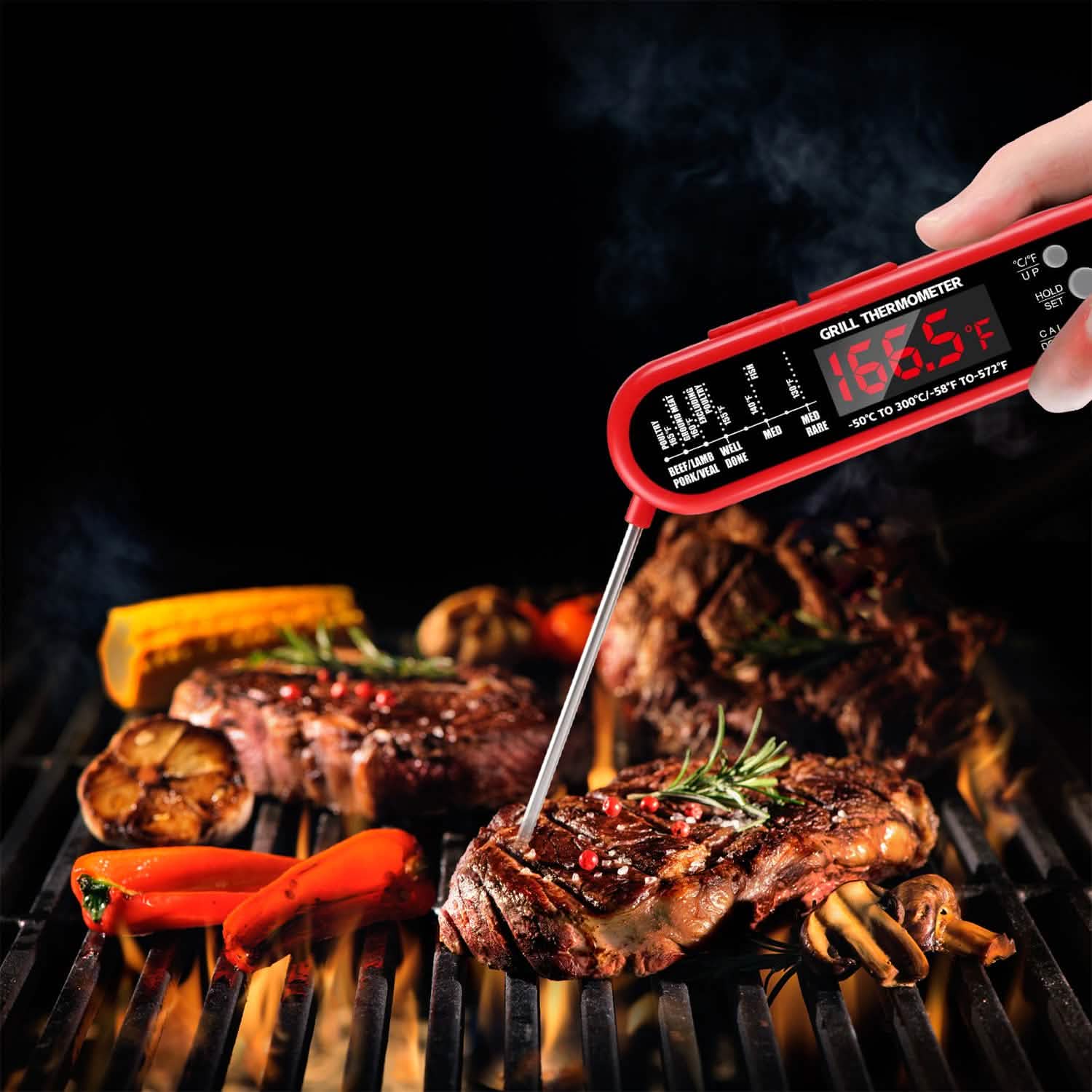 Digital Thermometer BBQ Meat Food Cooking Temperature Tester Kitchen Tools & Gadgets - Tophatter Daily Deals
