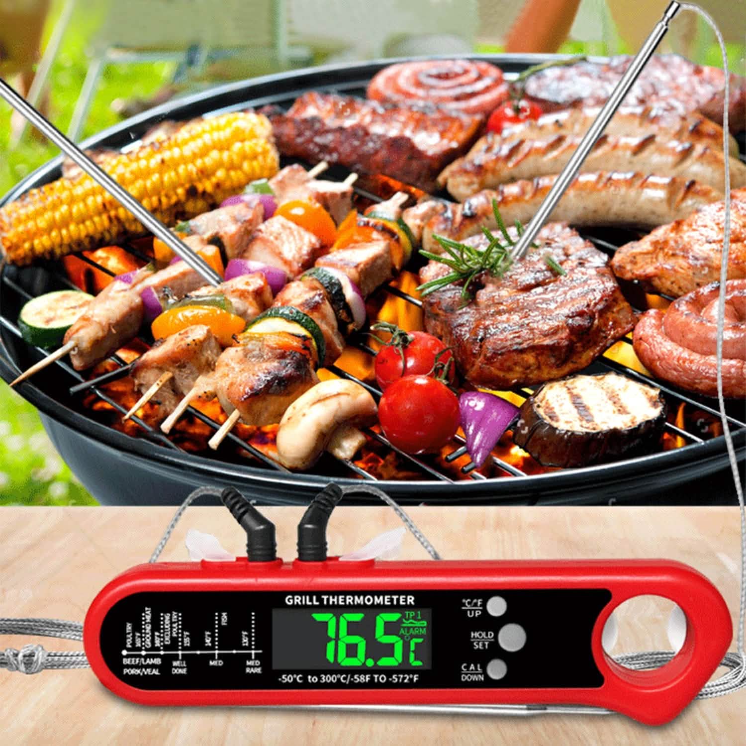 Digital Thermometer BBQ Meat Food Cooking Temperature Tester Kitchen Tools & Gadgets - Tophatter Daily Deals