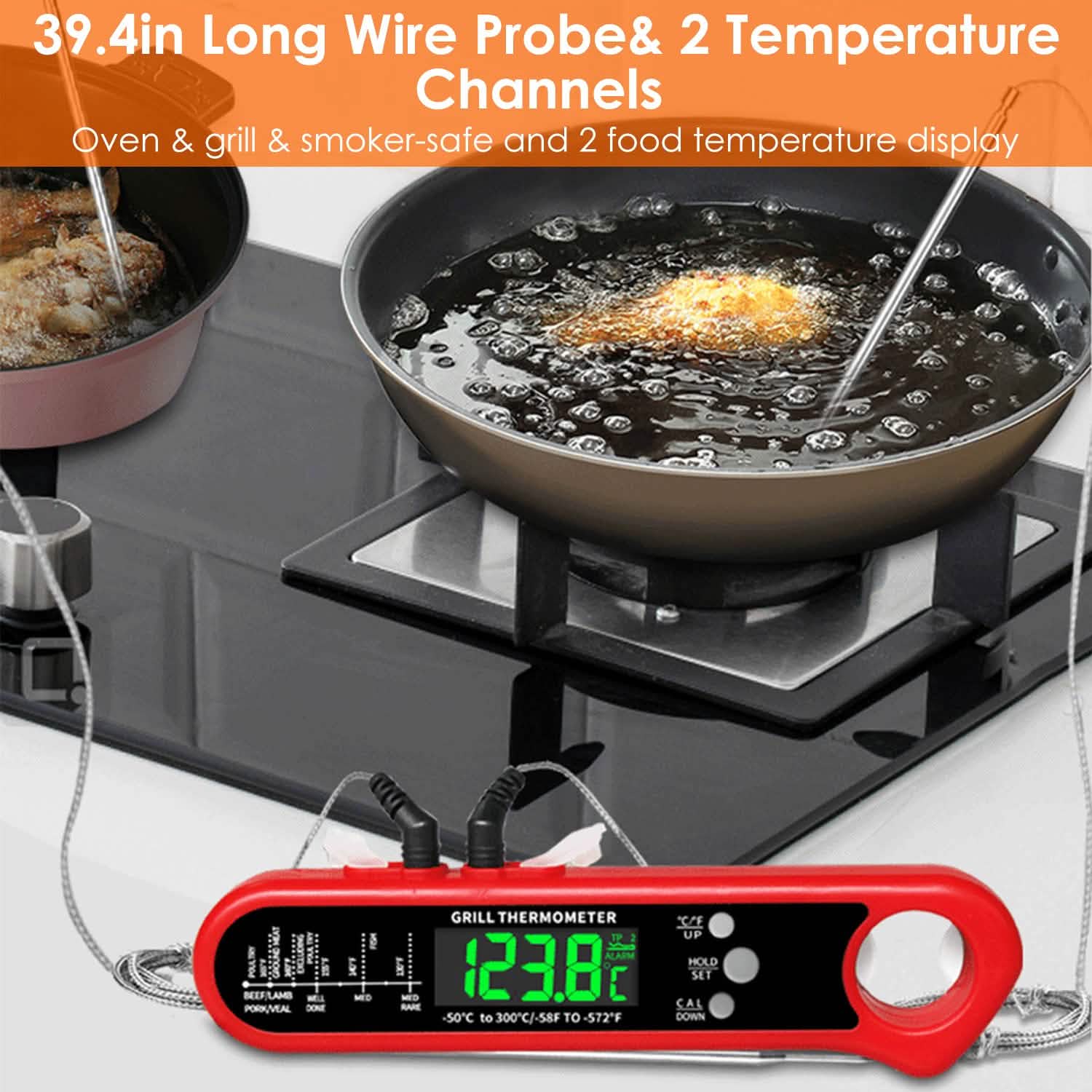 Digital Thermometer BBQ Meat Food Cooking Temperature Tester Kitchen Tools & Gadgets - Tophatter Daily Deals