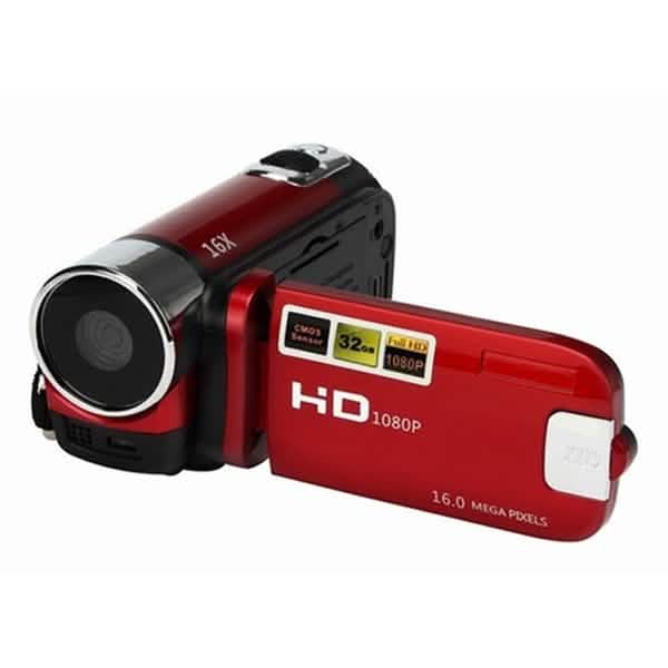 Digital Video Camera Camcorder Full HD Red Cameras & Drones - Tophatter Daily Deals