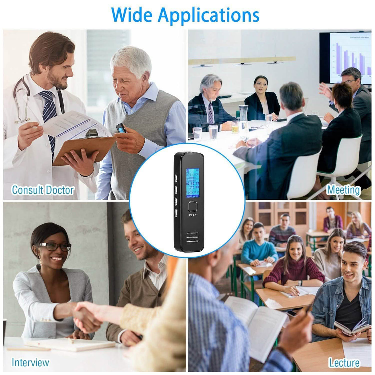 Digital Voice Recorder 32GB HD Sound Audio Recorder Audio Accessories - Tophatter Daily Deals