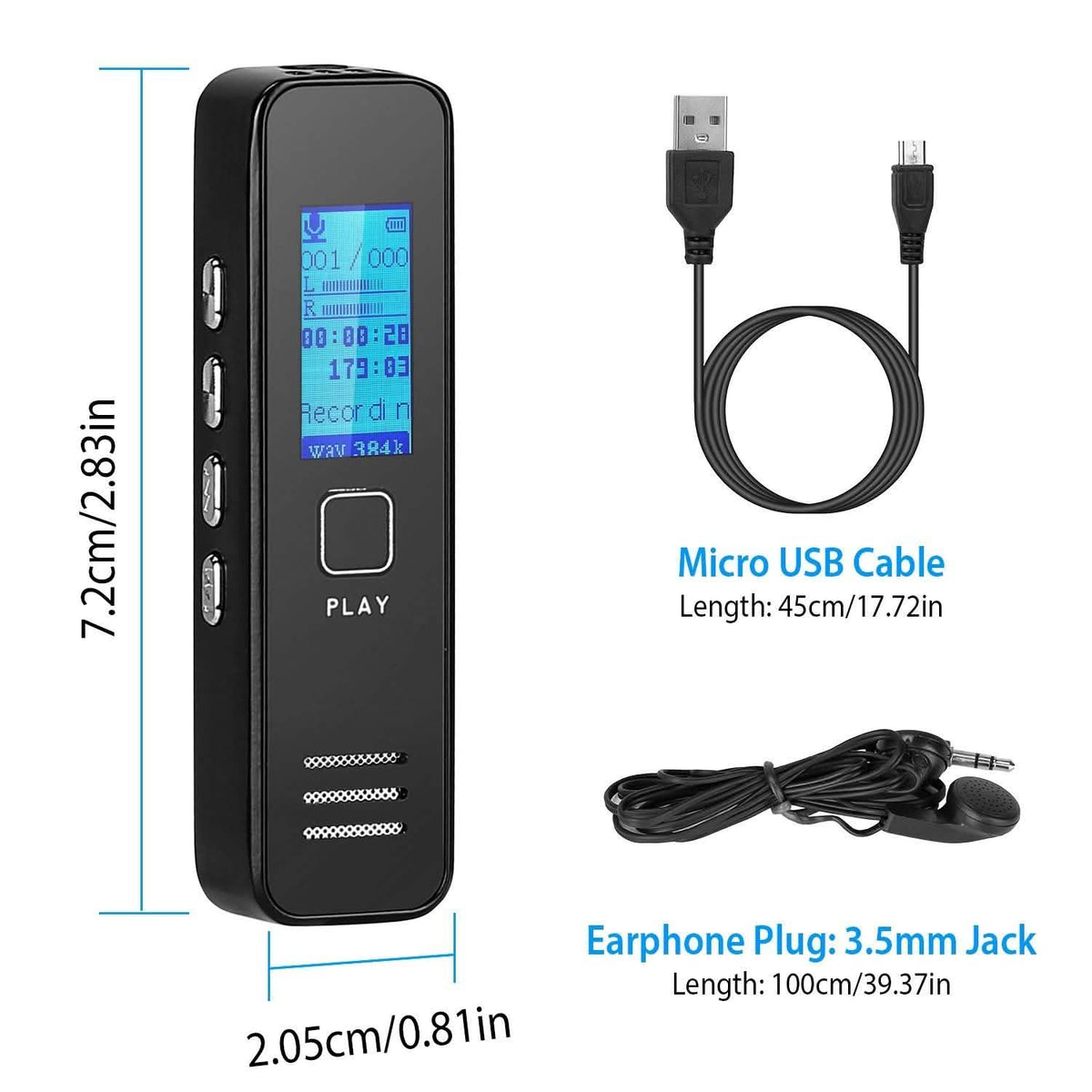 Digital Voice Recorder 32GB HD Sound Audio Recorder Audio Accessories - Tophatter Daily Deals