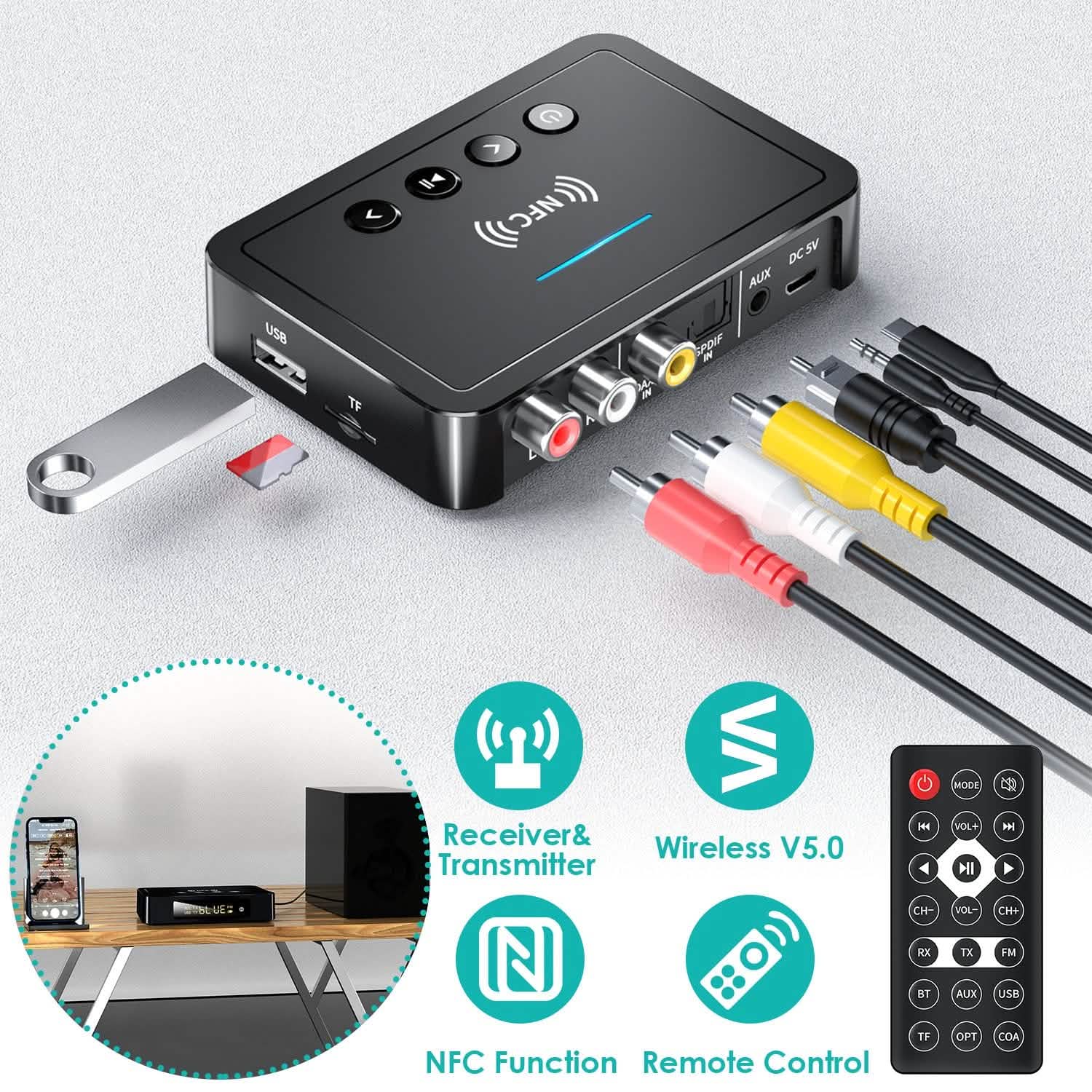 Digital Wireless Audio Adapter Audio Accessories - Tophatter Daily Deals