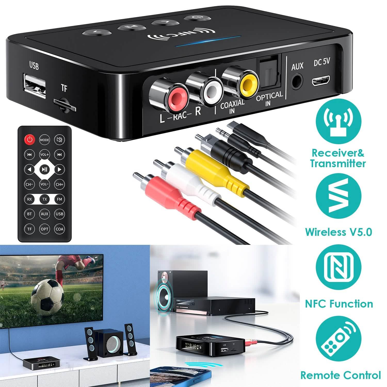 Digital Wireless Audio Adapter Audio Accessories - Tophatter Daily Deals