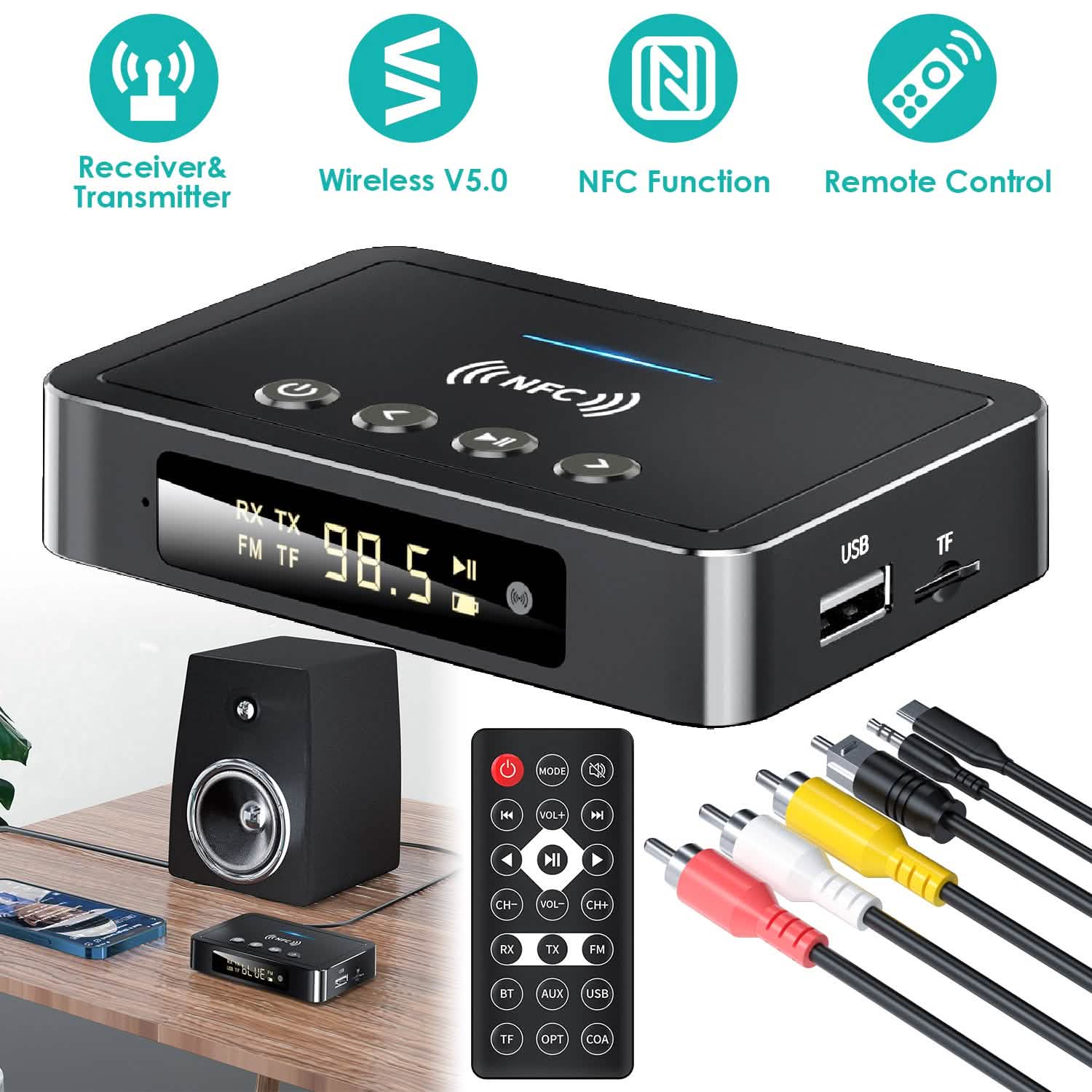Digital Wireless Audio Adapter Audio Accessories - Tophatter Daily Deals