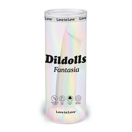 Dildolls Glow In The Dark Silicone Suction Dildo - Fantasia - Tophatter Daily Deals
