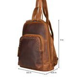 Abby Concealed Carry Studded Leather Backpack Purse Handgun Purses - Tophatter Daily Deals