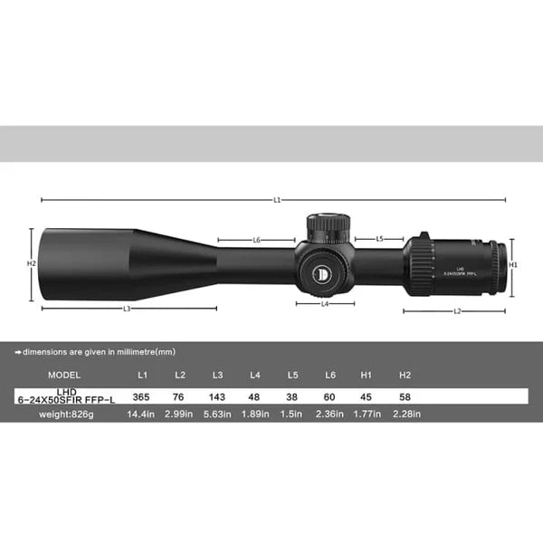 DISCOVERY LHD 6-24X50 SFIR FFP-L SCOPE - Tophatter's Army Deals OPTICS & SCOPES - Tophatter Daily Deals