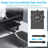 Dish Drying Rack Drain Board Utensil Holder Organizer Kitchen Storage - Tophatter Daily Deals
