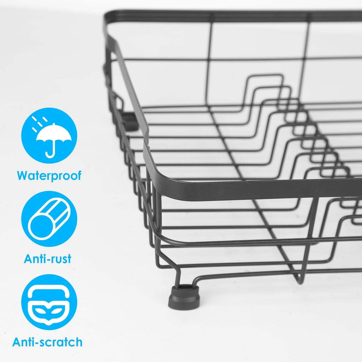 Dish Drying Rack Drain Board Utensil Holder Organizer Kitchen Storage - Tophatter Daily Deals