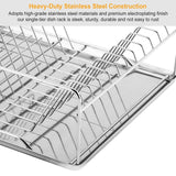 Dish Drying Rack Stainless Steel Kitchen Storage - Tophatter Daily Deals