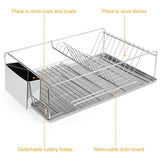 Dish Drying Rack Stainless Steel Kitchen Storage - Tophatter Daily Deals