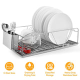 Dish Drying Rack Stainless Steel Kitchen Storage - Tophatter Daily Deals
