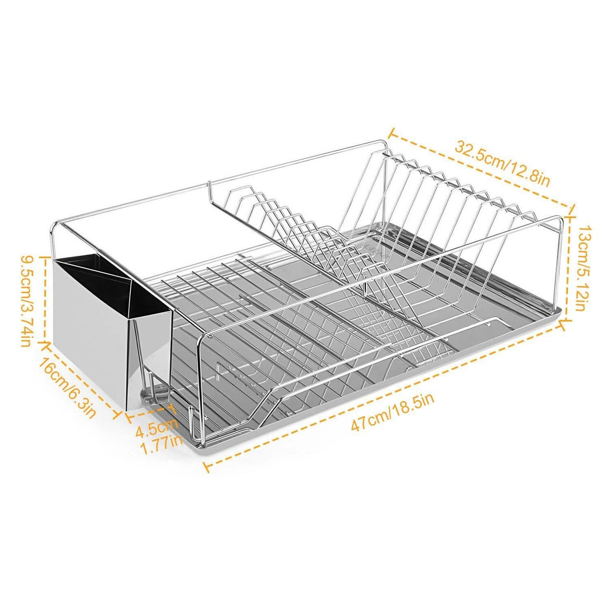 Dish Drying Rack Stainless Steel Kitchen Storage - Tophatter Daily Deals