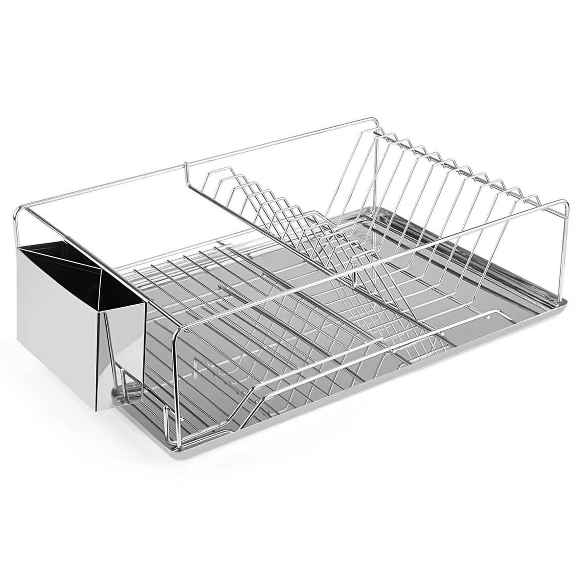 Dish Drying Rack Stainless Steel Kitchen Storage - Tophatter Daily Deals