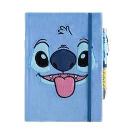 Disney Stitch - Tropical Plush Cover Premium A5 Notebook With Projector Pen Plush Toy - Tophatter Daily Deals