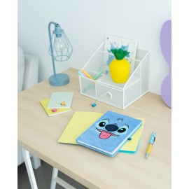 Disney Stitch - Tropical Plush Cover Premium A5 Notebook With Projector Pen Plush Toy - Tophatter Daily Deals