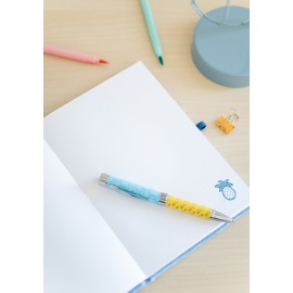 Disney Stitch - Tropical Plush Cover Premium A5 Notebook With Projector Pen Plush Toy - Tophatter Daily Deals