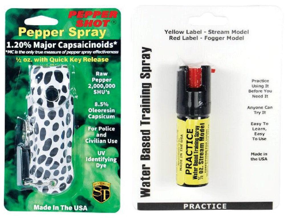 Cheetah Black-White Pepper and Practice Spray Self Defense - Tophatter Daily Deals