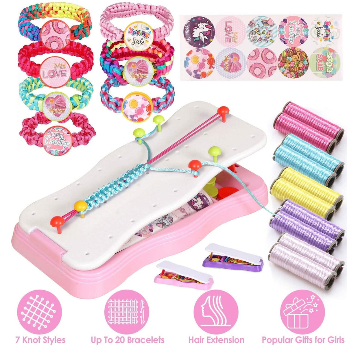 DIY Bracelet Making Kit for Kids School, Office & Art Supplies - Tophatter Daily Deals