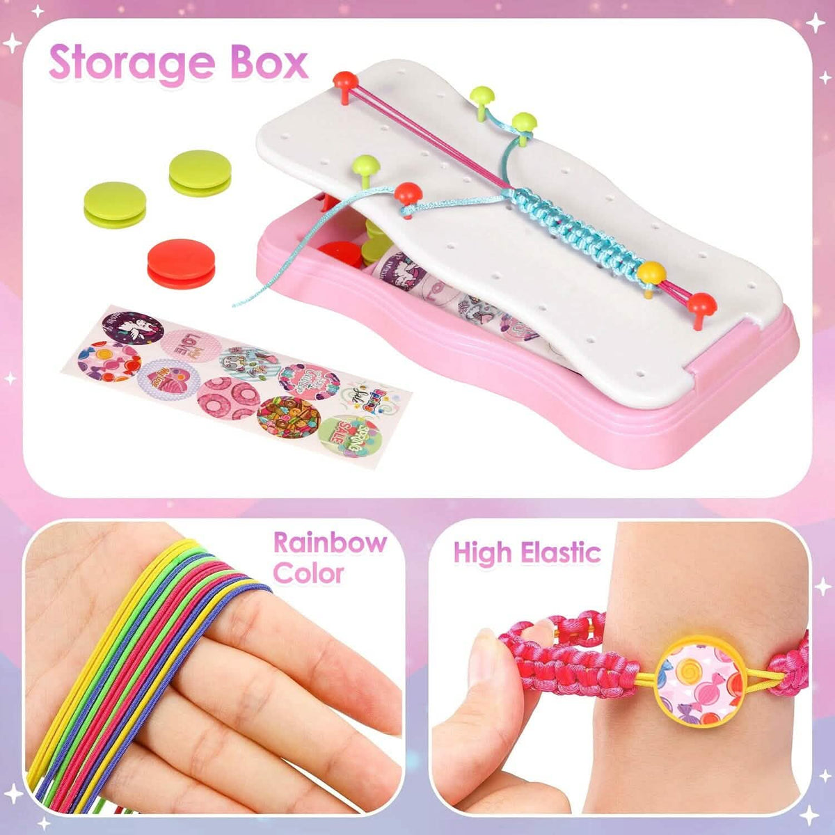 DIY Bracelet Making Kit for Kids School, Office & Art Supplies - Tophatter Daily Deals