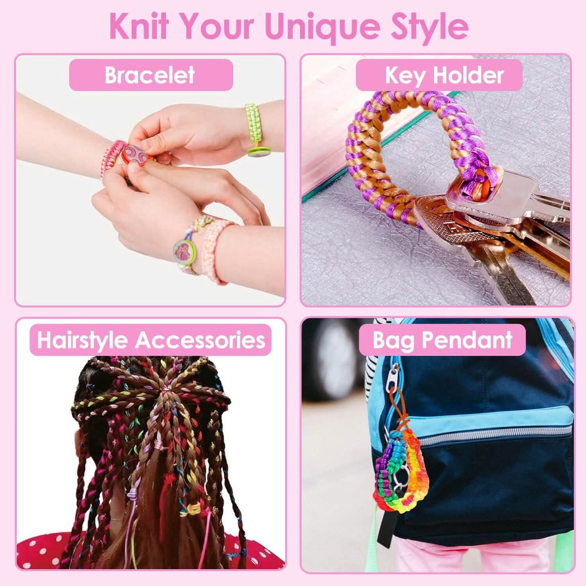 DIY Bracelet Making Kit for Kids School, Office & Art Supplies - Tophatter Daily Deals