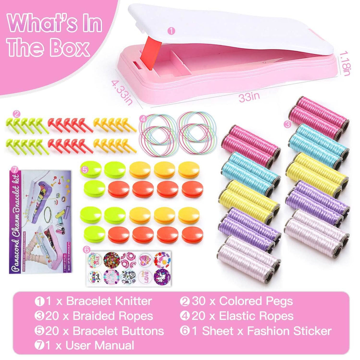 DIY Bracelet Making Kit for Kids School, Office & Art Supplies - Tophatter Daily Deals