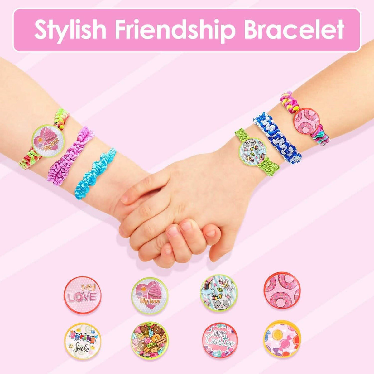 DIY Bracelet Making Kit for Kids School, Office & Art Supplies - Tophatter Daily Deals