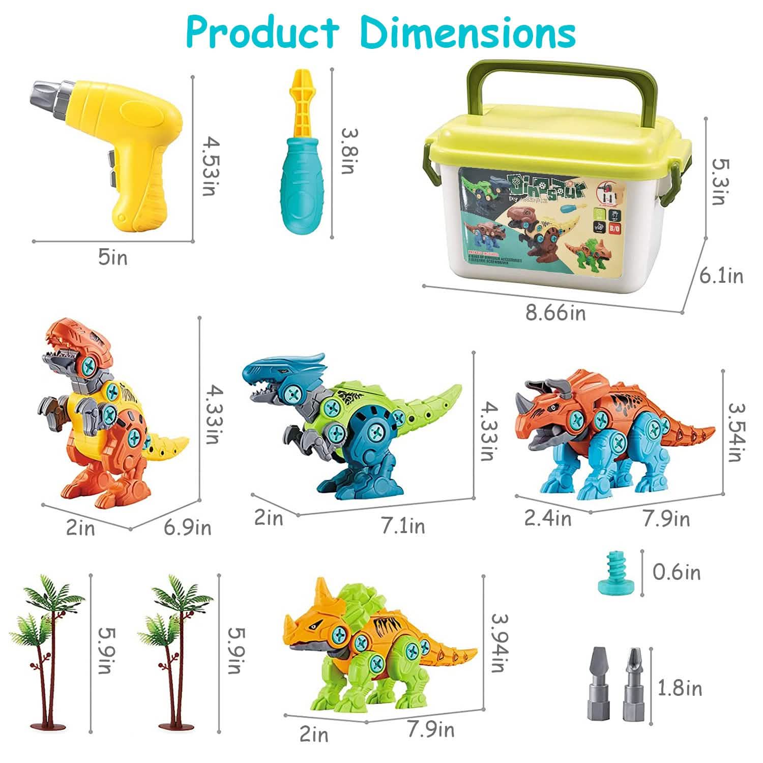 DIY Dinosaur Construction Building Block Assembly Toys with Electric Toys & Games - Tophatter Daily Deals