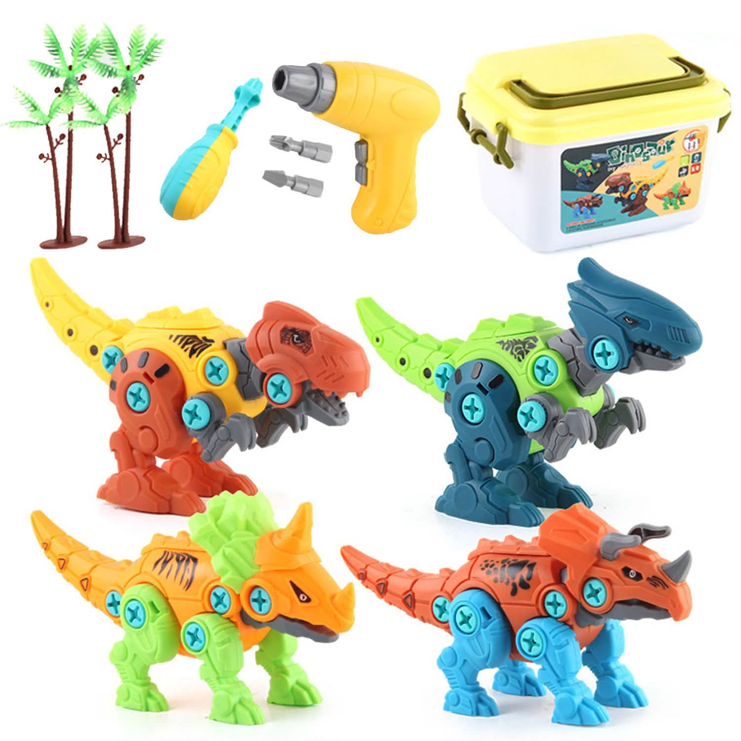 DIY Dinosaur Construction Building Block Assembly Toys with Electric Toys & Games - Tophatter Daily Deals