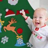 DIY Felt Christmas Tree Set with Ornaments Seasonal Decor - Tophatter Daily Deals
