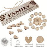 DIY Wooden Family Birthday Board Hanging Sign Pendant Furniture & Decor - Tophatter Daily Deals
